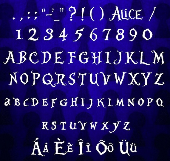 Alice In Wonderland font