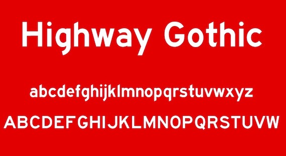 Highway Gothic font free