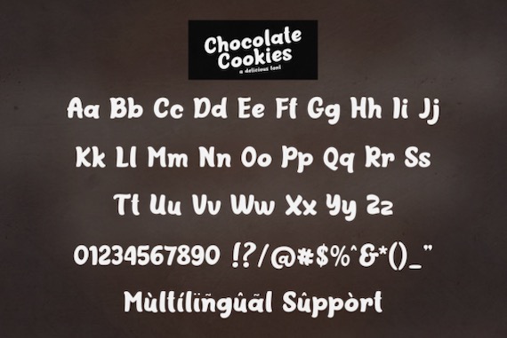 Chocolate Cookies Font download