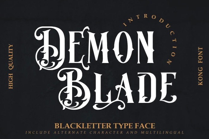 Demon Blade Font download