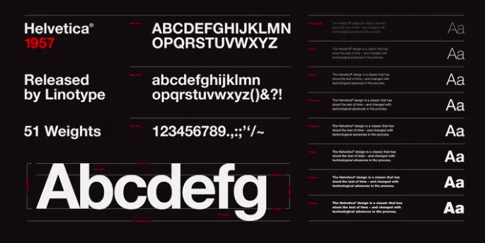 Helvetica Fonts