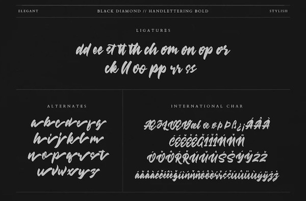 Black Diamond Font free
