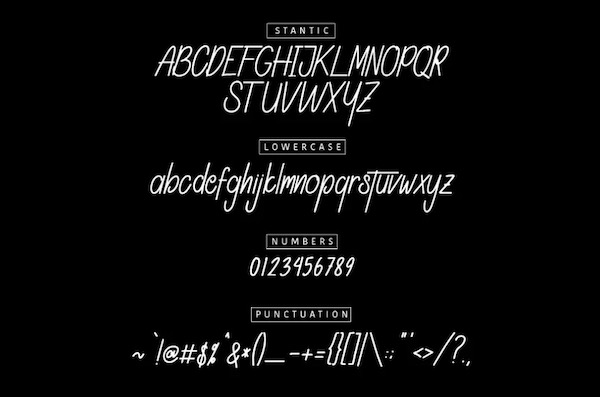 Stantic Font free