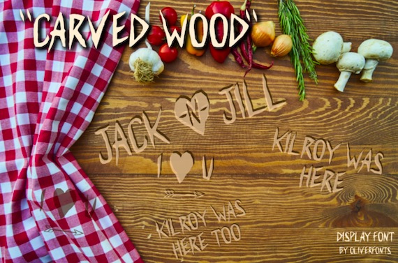 Carved Wood Font download