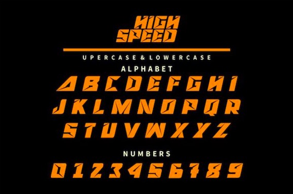 High Speed Font free