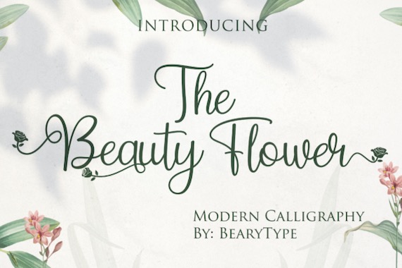 The Beauty Flower Font