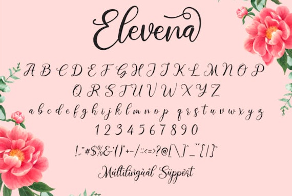 Elevena Font free