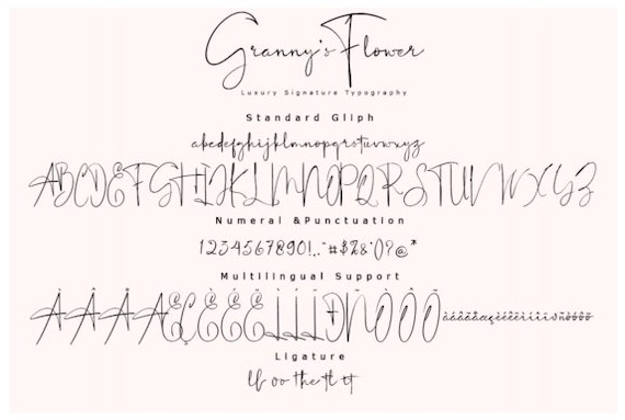 Granny’s Flower Font free
