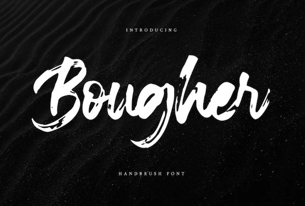 Bougher Brush Font