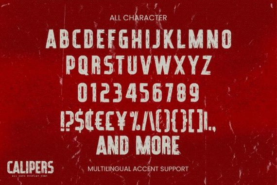 Calipers Font free