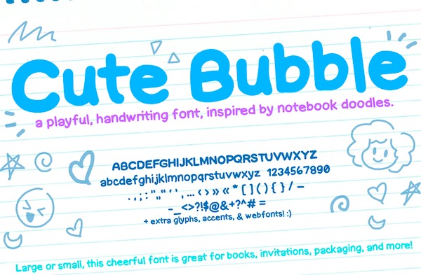 Cute Bubble Font