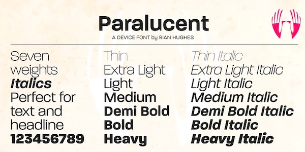 Paralucent Font free