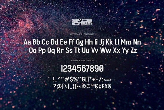 Space Odyssey Font free