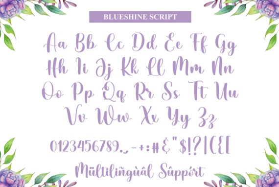 Blueshine Font free