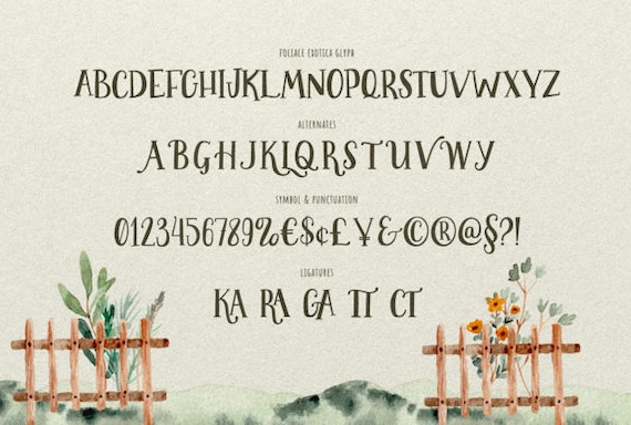 Foliage Exotica Font free