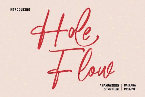 Hole Flow Font