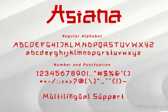 Asiana Font free