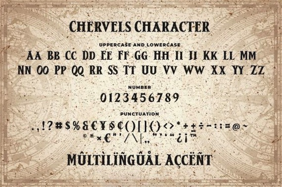 Chervels Font free