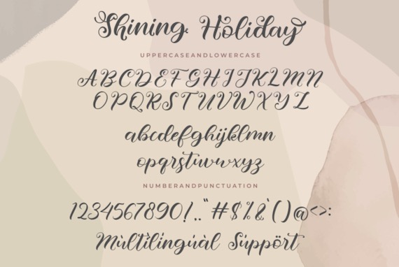 Shining Holiday Font free