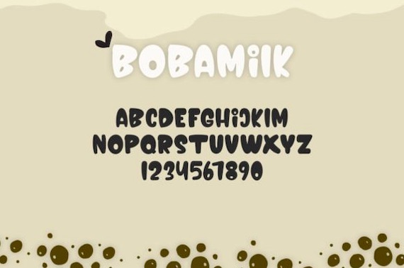 Boba Milk Font free download