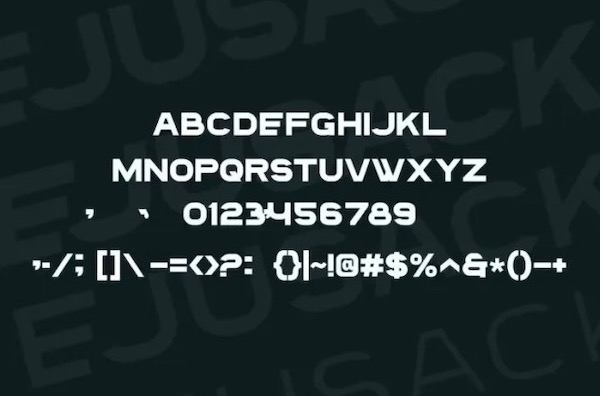 Ejusack Font free