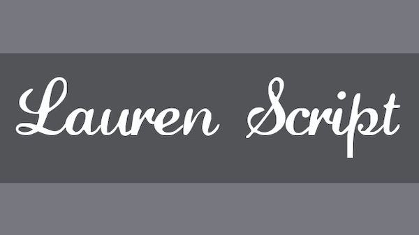 Lauren Script Font - Dafont101
