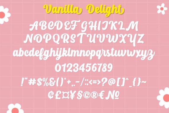 free Vanilla Delight Font
