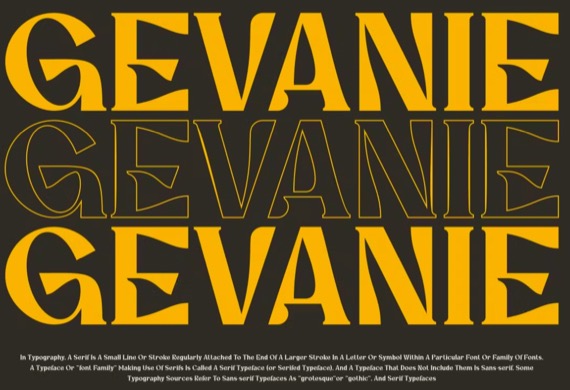 free Gevanie Font