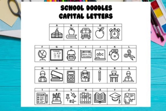 School Doodles Font free