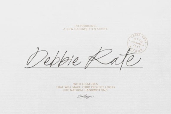 Debbie Rate Font free