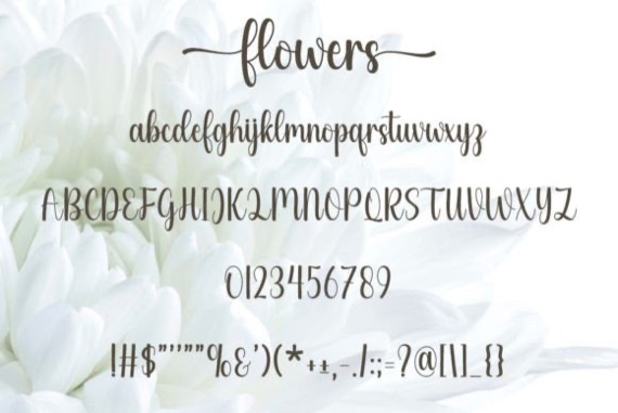 Flowers Script Font free