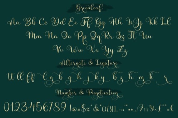 free Greenleaf Font