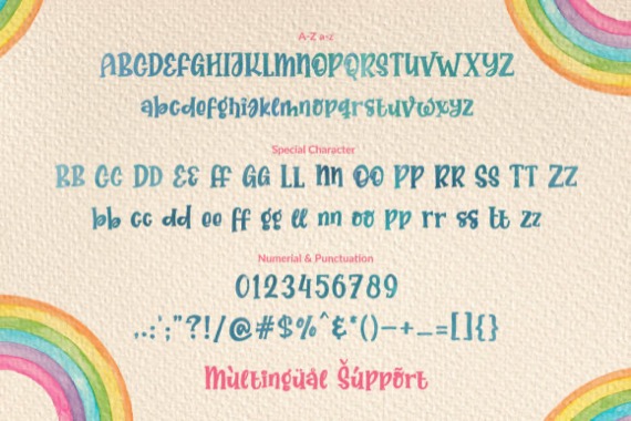 free Hello Rainbow Font