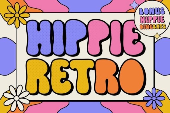 Hippie Retro Font