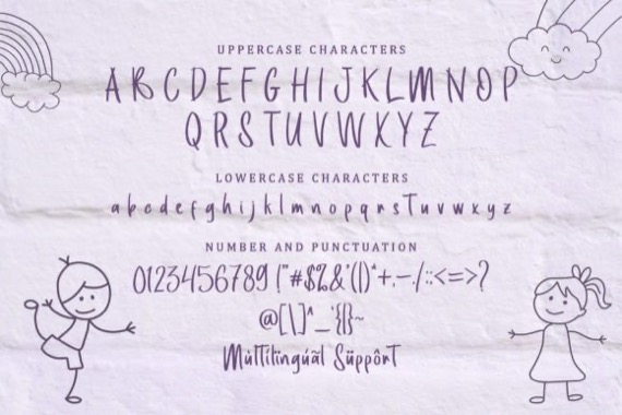 Kids Line Font free