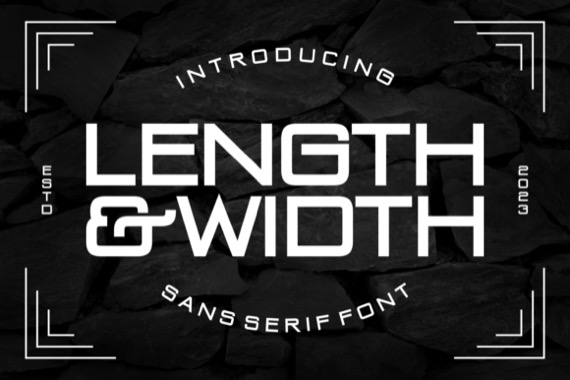 Length and Width Font free