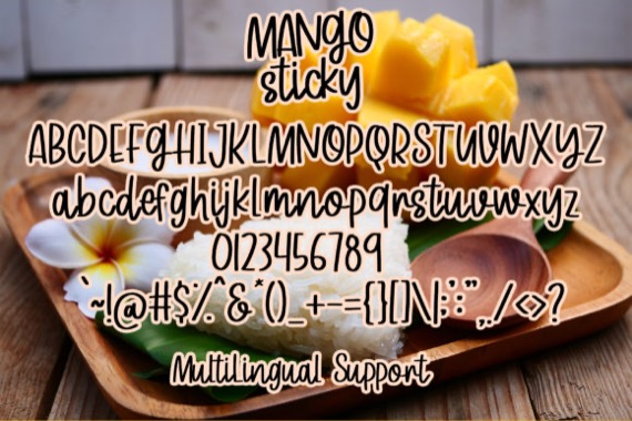 Mango Sticky Font free