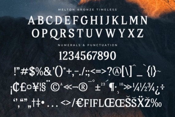 Melton Bronze Timeless Font free
