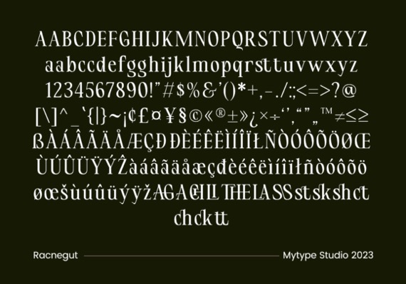 free Racnegut Font