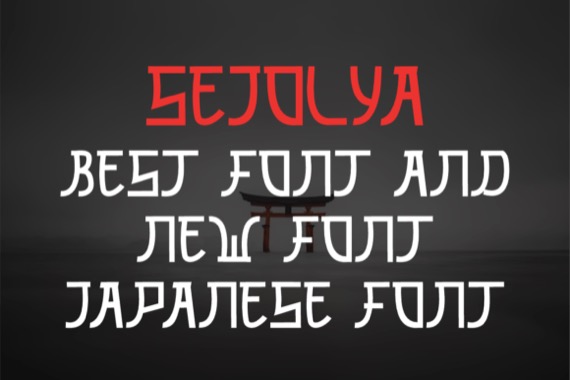 Sejolya Font free
