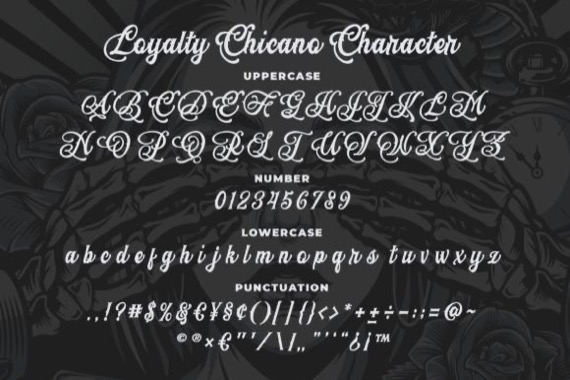 Loyalty Chicano Font Dafont101 Loyalty Chicano Font Dafont101