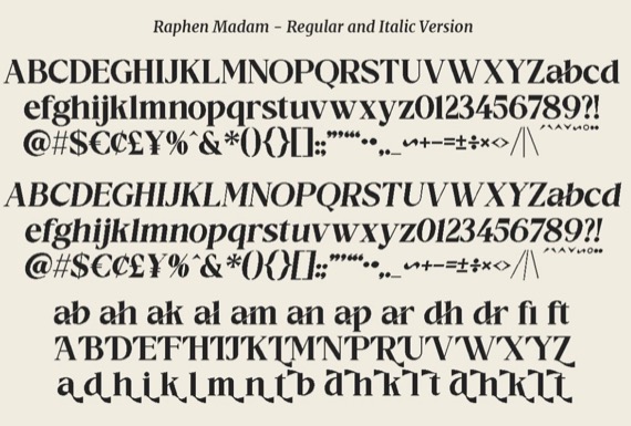free Raphen Madam Font