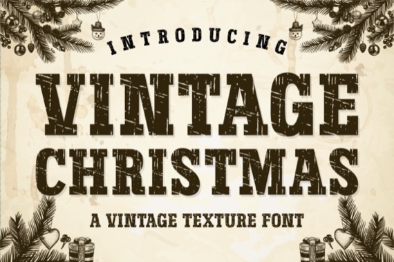 Vintage Christmas Font free