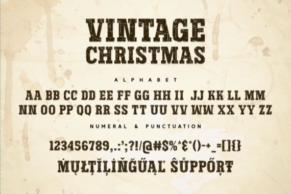 Vintage Christmas Font