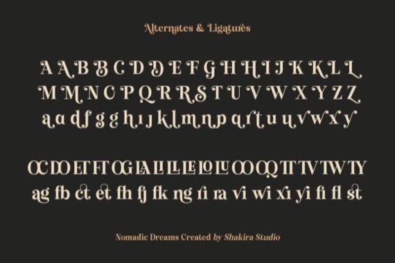Nomadic Dreams Font free