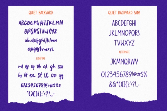 Quiet Backyard Font Duo free