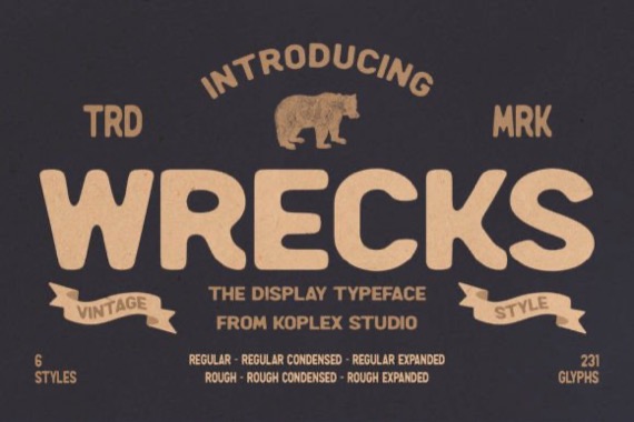 Wrecks Font free
