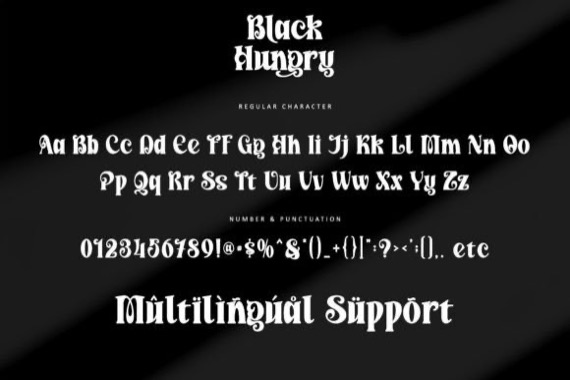 Black Hungry Font free