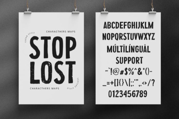 free Stop Lost Font