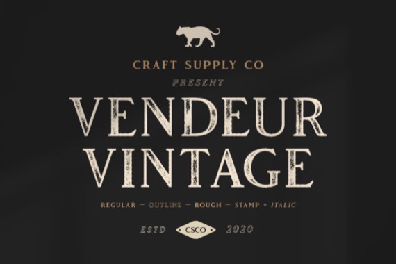 Vendeur Vintage Font free